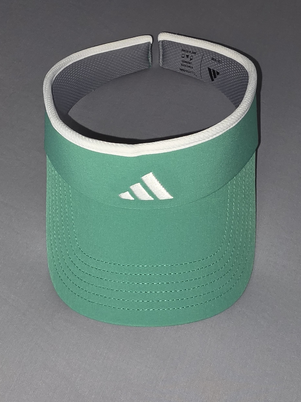 NWOT adidas Women's Mint Green Visor with White Trim Slide On